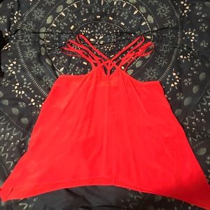 BCBGMaxAzria Red Tank Top